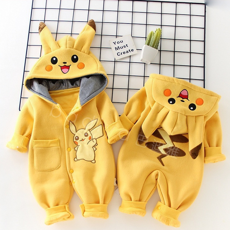 Baby Clothing Gifts - 漫画ポケットモンスターベビーパジャマ新生児かわいい冬長袖子供ロンパース服赤ちゃん幼児の服カバーオールギフト