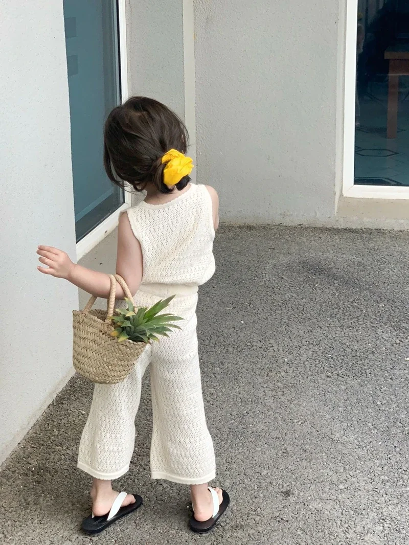 女の子の服セット 2024 夏韓国薄いニットガールセット子供 - Baby Girl Clothing Zara のレビューと価格