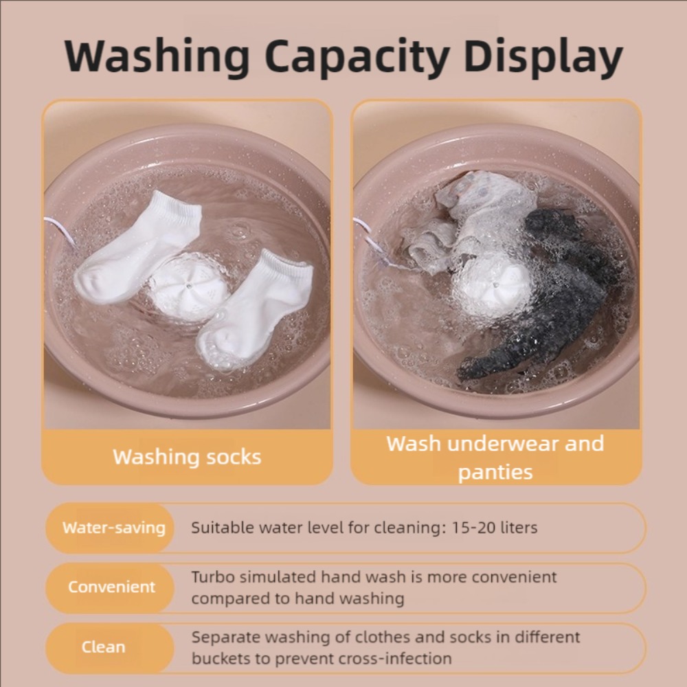 60W ミニ洗濯機ポータブル USB ターボ超音波洗濯機ベビ - Baby Clothing Washing Machine のレビューと価格