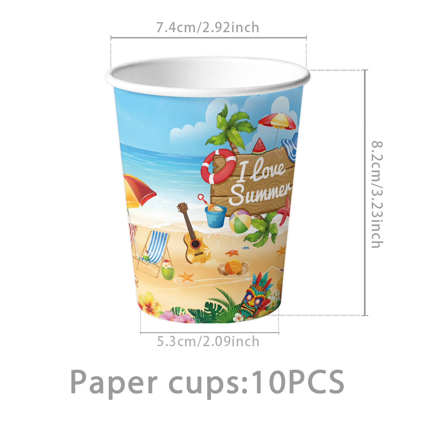 ハワイアンデコレーション使い捨て食器トロピカルサマービーチヤ - Baby Zebra Clothing のレビューと価格