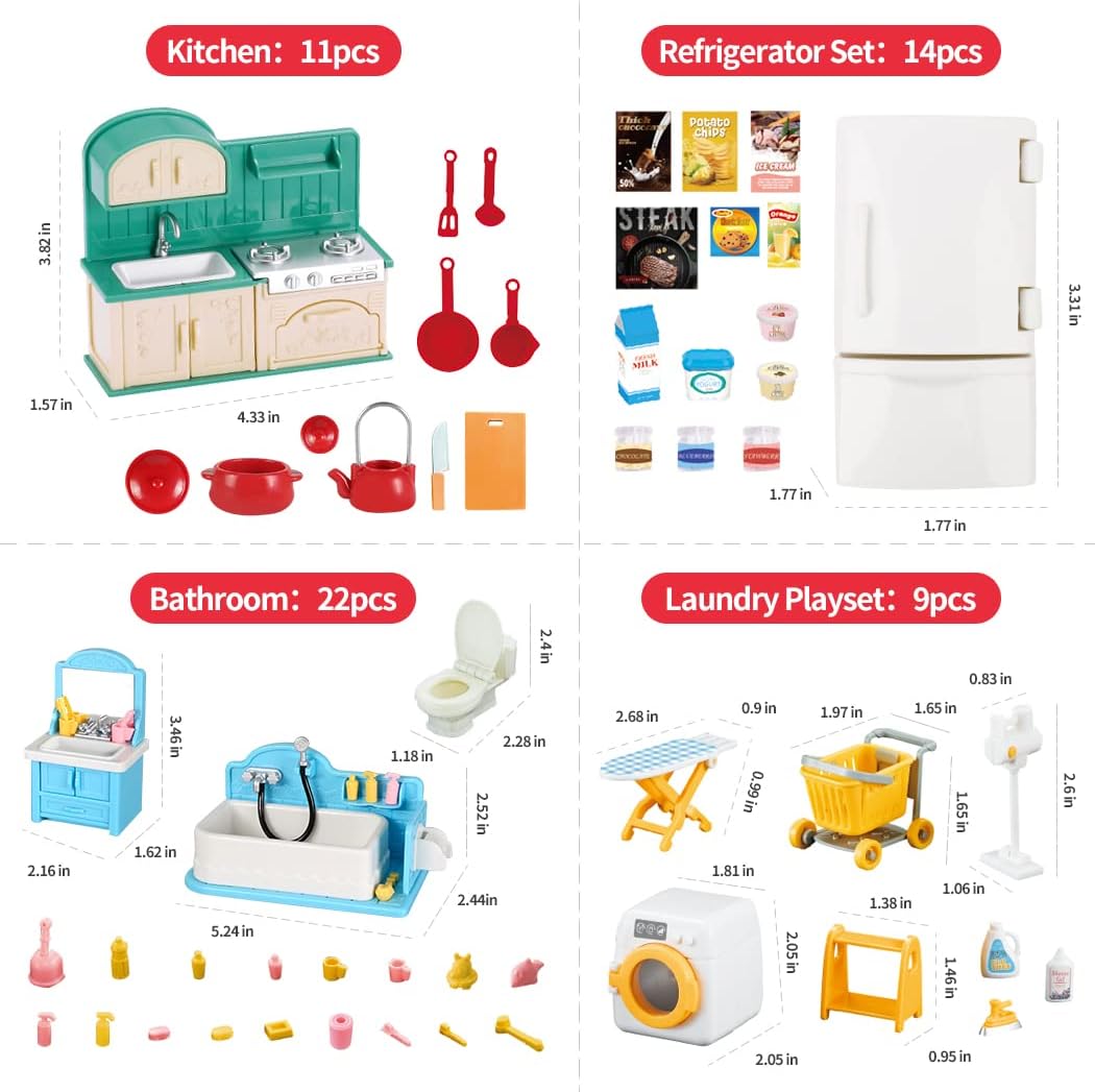 ドールハウス家具セット ドールハウス バスルーム/キッチン/ - Baby Clothing Washing Machine のレビューと価格