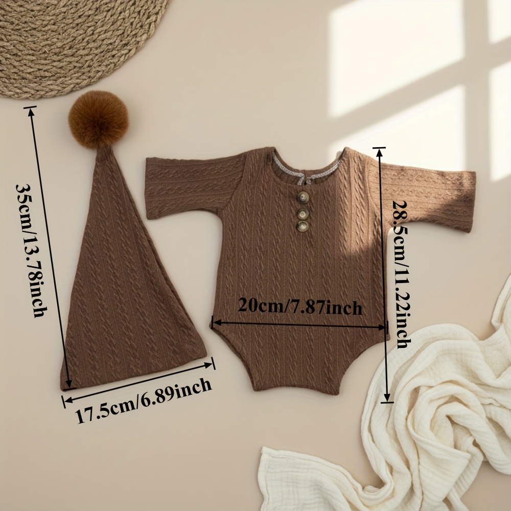 新生児写真撮影小道具ロンパースロングテールハットセットソフト - Baby Clothing Newborn のレビューと価格