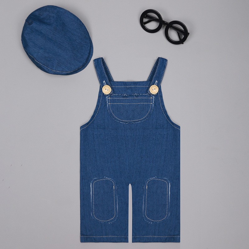 ❤️ 新生児写真撮影服デニムオーバーオールスタジオベビーボー - Baby Clothing Gifts のレビューと価格