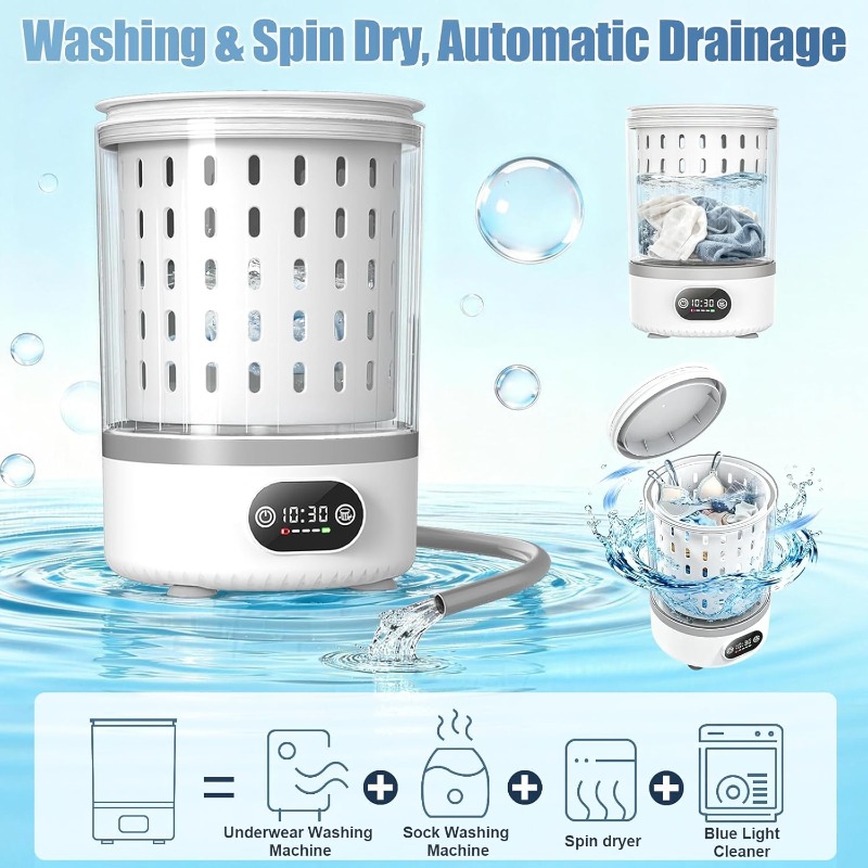 3Lミニ洗濯機、3in1ポータブル洗濯＆脱水機、排水機能付き - Baby Clothing Washing Machine のレビューと価格
