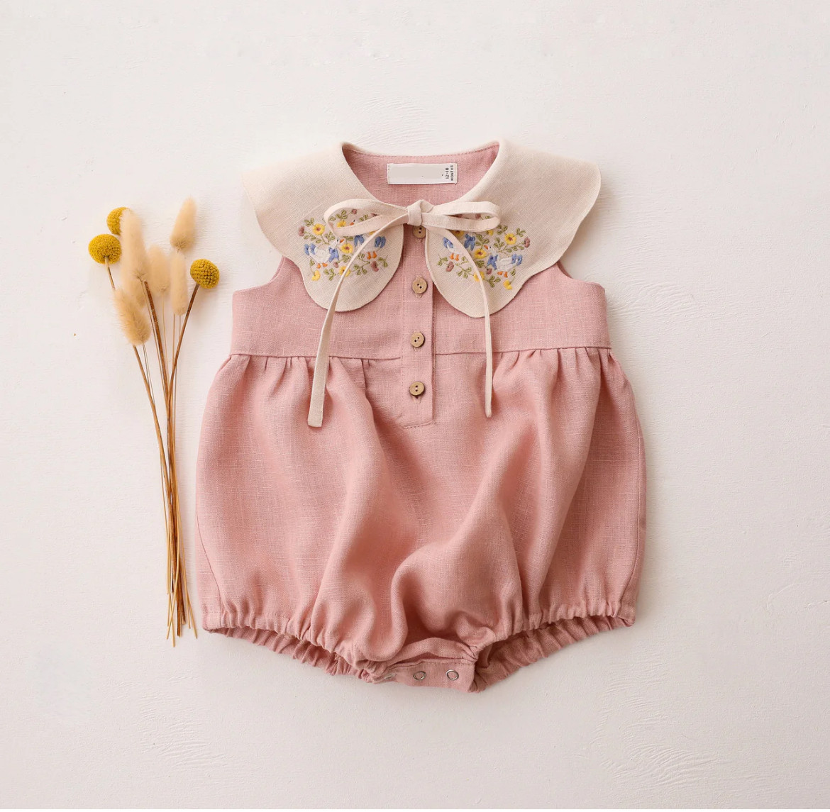 2026年ベビーガールベビーノースリーブコットン麻刺繍田舎風 - Baby Girl Clothing Zara のレビューと価格