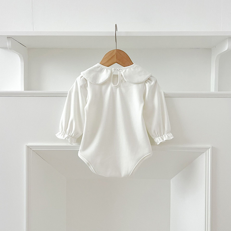 小さな女の子のための白い綿のジャンプスーツ,刺繍された襟のロ - Baby Girl Clothing Zara のレビューと価格