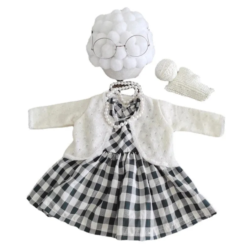 新生児写真撮影小道具女の赤ちゃんおばあちゃん衣装男の子おじい - Baby Clothing Gifts のレビューと価格