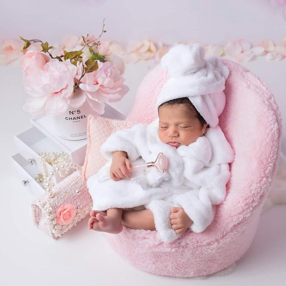 新生児の写真撮影プロップソフトフリーススカーフバスローブスリ - Baby Clothing Newborn のレビューと価格