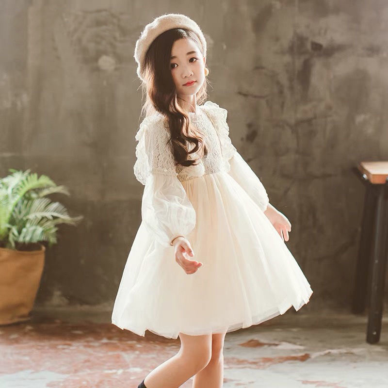 春秋キッズガールズドレスランタンスリーブレースプリンセスドレ - Baby Girl Clothing Zara のレビューと価格