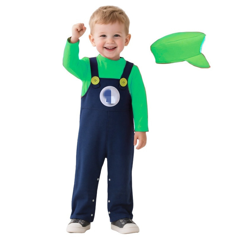 ベビー配管工コスチューム赤緑アニメゲーム配管工ボディスーツホ - Baby Clothing Newborn のレビューと価格