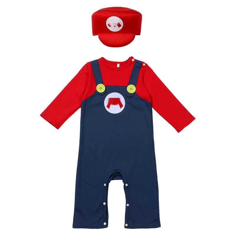 ベビー配管工コスチューム赤緑アニメゲーム配管工ボディスーツホ - Baby Clothing Newborn のレビューと価格