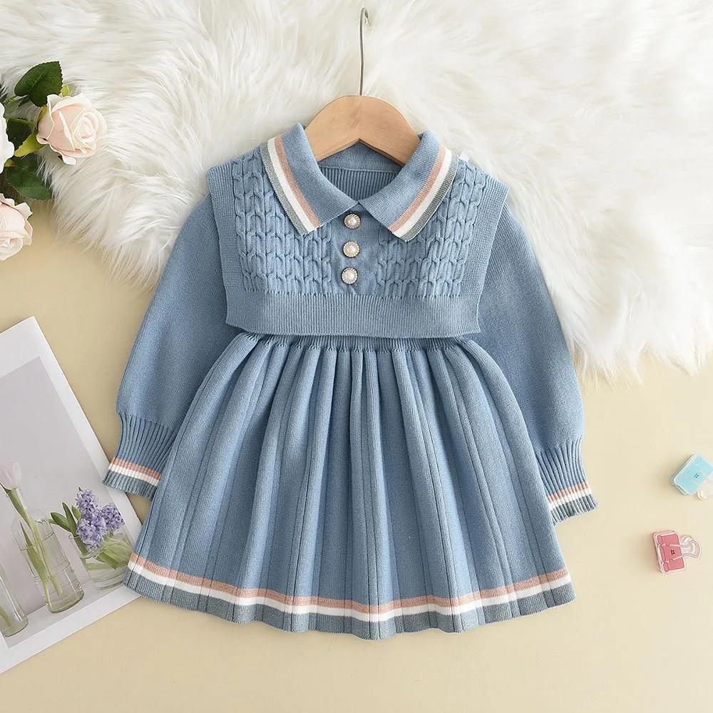 リーダーベアパールボタンラペルニットスカート女の子用、子供服 - Baby Girl Clothing Zara のレビューと価格