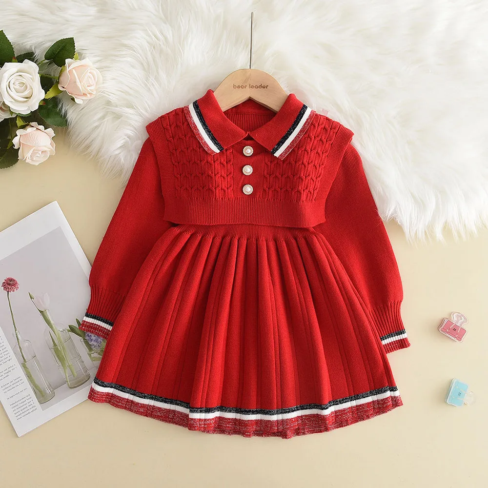 リーダーベアパールボタンラペルニットスカート女の子用、子供服 - Baby Girl Clothing Zara のレビューと価格