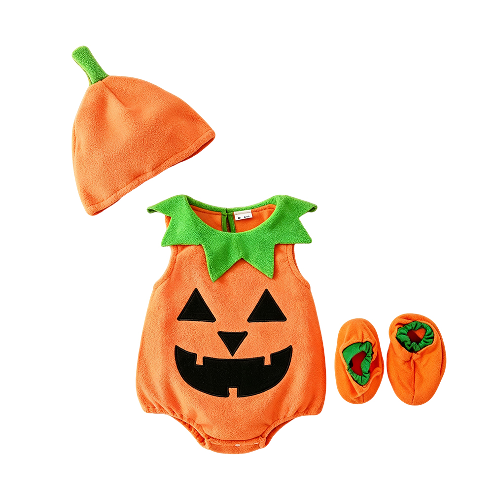 かわいいカボチャの刺繍入りベビーロンパース、幼児用ハロウィン - Baby Clothing Newborn のレビューと価格