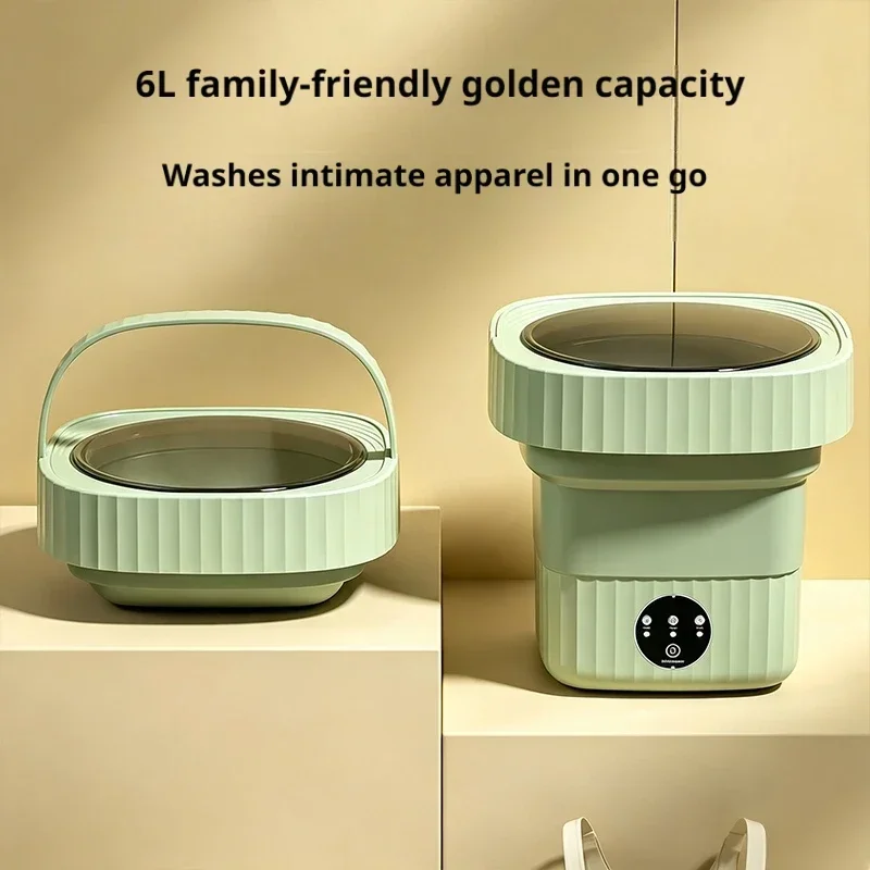 6L折りたたみ式ポータブル洗濯機 ミニ洗濯機 下着、靴下、ベ - Baby Clothing Washing Machine のレビューと価格